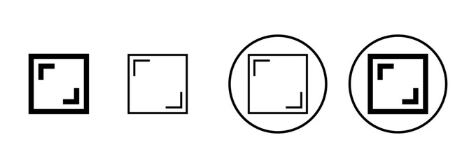 Fullscreen Icon vector isolated on white background. Expand to full screen icon. Fullscreen sign icon. Arrows symbol