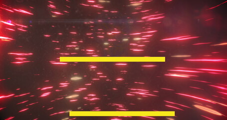 Poster - Image of i stand with ukraine over black space with red lights moving fast