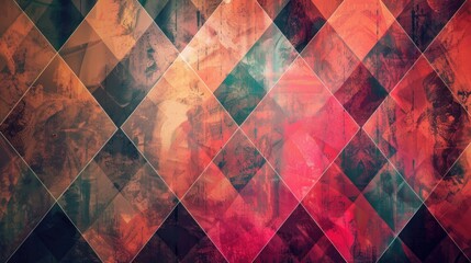 Abstract Background with Geometric Diamond Pattern