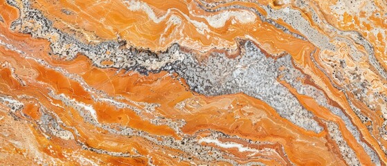 Wall Mural - orange colored granite pattern with light gray