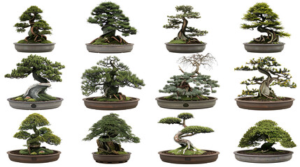 Wall Mural - Bonsai tree isolated on white background