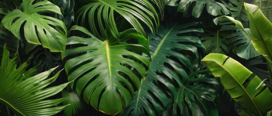  tropical forest leaf background. tropical leaves backdrop