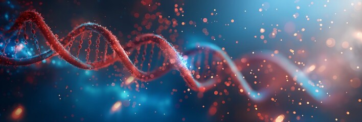 DNA Gene Helix Background, 3D Abstract Molecule Medical Biotechnology, Genetic Science Cell Structure, Blue Digital Futuristic Concept, Biology Research, Human Health Technology, DNA Medical Biotech