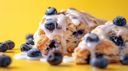 Sticker - Delicious blueberry pastry with creamy frosting