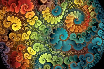 Wall Mural - Choose a Fractal Algorithm: Decide on a fractal algorithm to generate the pattern.
