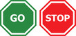 © Kaya Ra - stop sign and go sign vector illustration