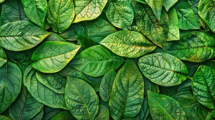 Wall Mural - Green Leaf Pattern Background and Texture A Nature Inspired Background and Wallpaper