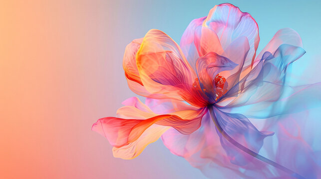 Colorful flower graphic poster PPT background, abstract flower computer wallpaper background
