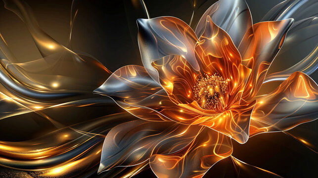 Colorful flower graphic poster PPT background, abstract flower computer wallpaper background