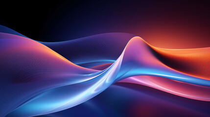 Wall Mural - Neon blue light abstract visual geometric motion graphics technology digital concept background
