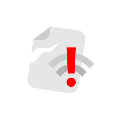 Poster - no internet connection, failed to retrieve data concept illustration flat design. simple modern grap