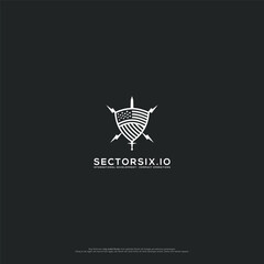 Wall Mural - sector six. The logo design is unique and different from the shield logo.