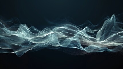 Poster - A sound wave traveling through a vacuum, with no visible medium to carry it.
