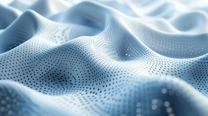 Poster - Abstract digital surface with perforated texture in light blue tones creating a futuristic and technological background.
