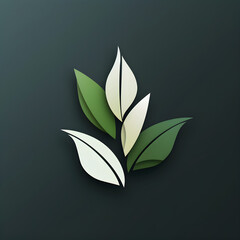 An organic skin care brand logo, green and white