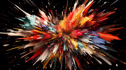 Wall Mural - Abstract colorful energy explosion