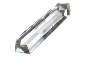 Wall Mural - Baguette cut diamond isolated on transparent background