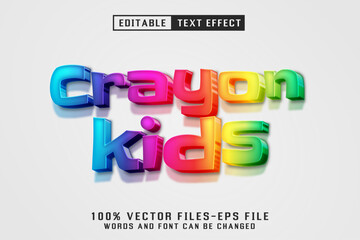 Poster - Crayon Kids Editable Text Effect