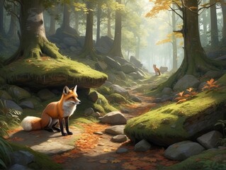 fox in the forest