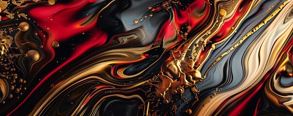 Wall Mural - Dynamic golden abstract motion liquid swirl textures