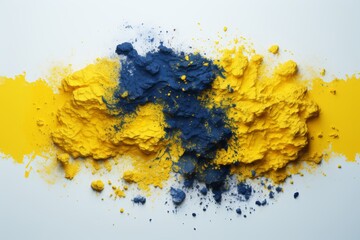 Poster - Vibrant high-quality yellow and blue background for graphic design and digital art projects