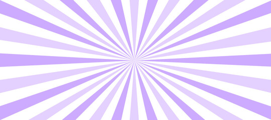 Wall Mural - Violet and white sunburst background with rays