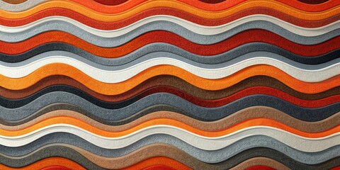 Poster - A colorful carpet with a wave pattern