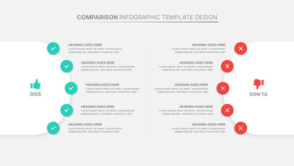 Dos and Don’ts Comparison Modern Circular Infographic Design Template