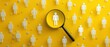 © Naturalis - Yellow human icon inside of magnifier glass among white icons
