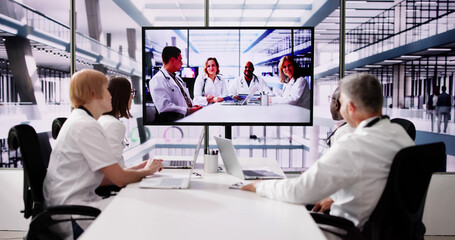 Poster - Doctor Team Meeting Video Conference Webinar