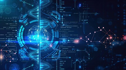 abstract futuristic healthcare or medical technology innovation digital background. science and tech
