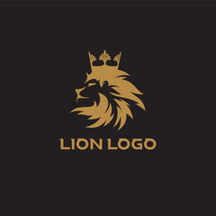 Poster - Lion Logo Design Vector Template 