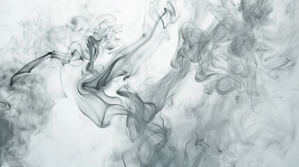Poster - A mesmerizing close-up of smoke tendrils dancing and swirling in the air, illuminated by a spotlight.
