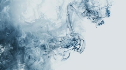 Poster - A mesmerizing close-up of smoke tendrils dancing and swirling in the air, illuminated by a spotlight.