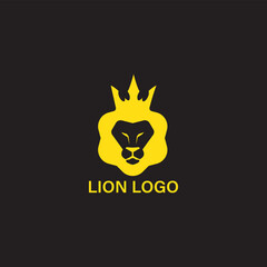 Poster - Lion Head Logo Vector Template Illustration Design