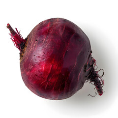 Wall Mural - Top view Beetroot isolated on white background