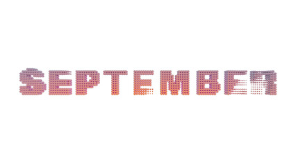 Poster - SEPTEMBER - 3D Pastel Gradient Isolated