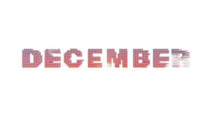 Poster - DECEMBER - 3D Pastel Gradient Isolated