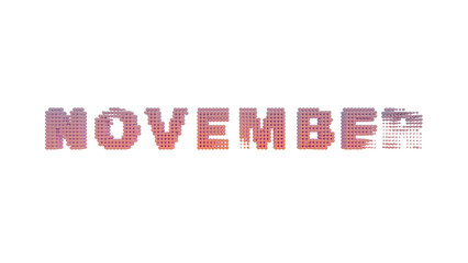 Poster - NOVEMBER - 3D Pastel Gradient Isolated