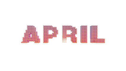 Poster - APRIL - 3D Pastel Gradient Isolated