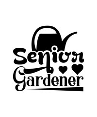 Canvas Print - senior gardener svg