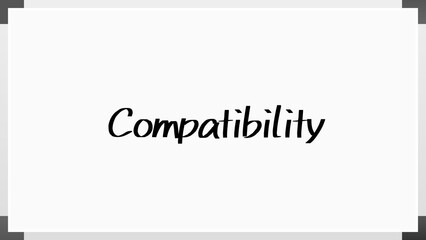 Compatibility(互換性) のホワイトボード風イラスト