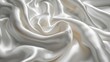 © VIK - White gray satin texture is white silver fabric silk panorama background with a soft blur pattern...
