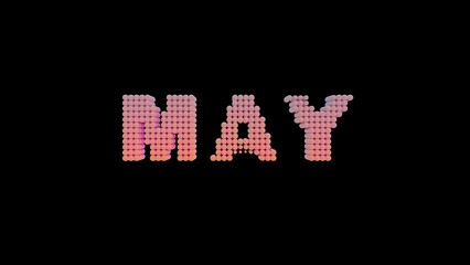 Poster - MAY - 3D Pastel Gradient Isolated Loop Video