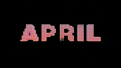 Poster - APRIL - 3D Pastel Gradient Isolated Loop Video