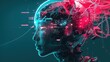 © Khoirul - Illustration of a woman's head tie sideways modern cyborg robot artificial intelligence technology.