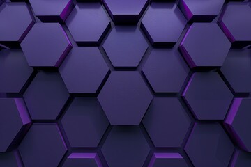 Poster - A close-up shot of a purple hexagonal wall pattern. Generative AI