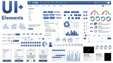 These graphic components provide a comprehensive approach to the development of interfaces that meet modern requirements for functionality and aesthetics in Internet resources.