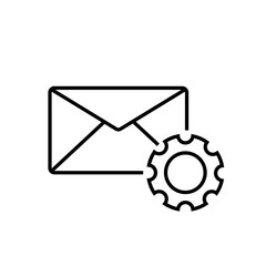 Sticker - Email Setting Icon, Suitable for Communication and IT Themes