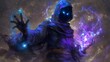 © Korarit - A mysterious sorcerer, cloaked in shadows and veiled in secrecy